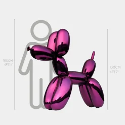 Balloon Dog 130cm Purple Fibreglass Indoor Sculpture