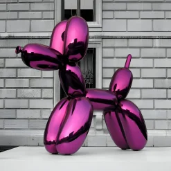 Balloon Dog 130cm Purple Fibreglass Indoor Sculpture
