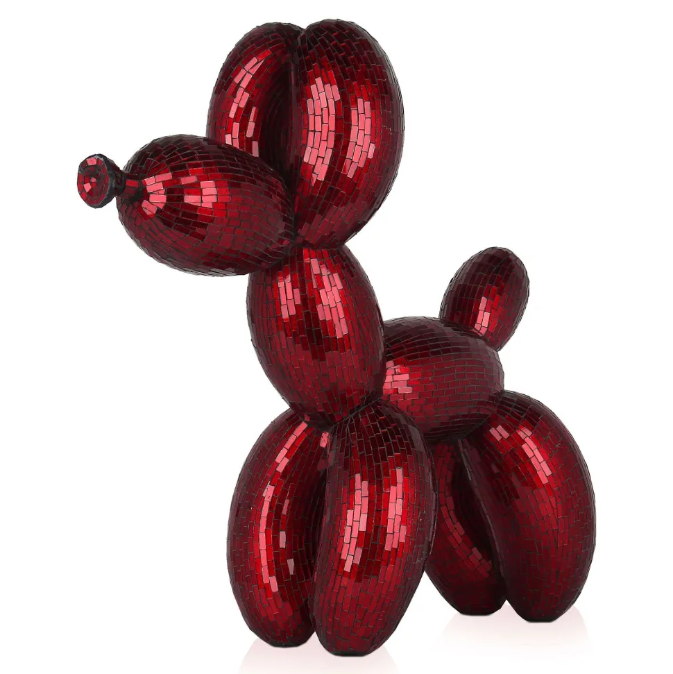Balloon Dog 60cm Red Resin Indoor Sculpture