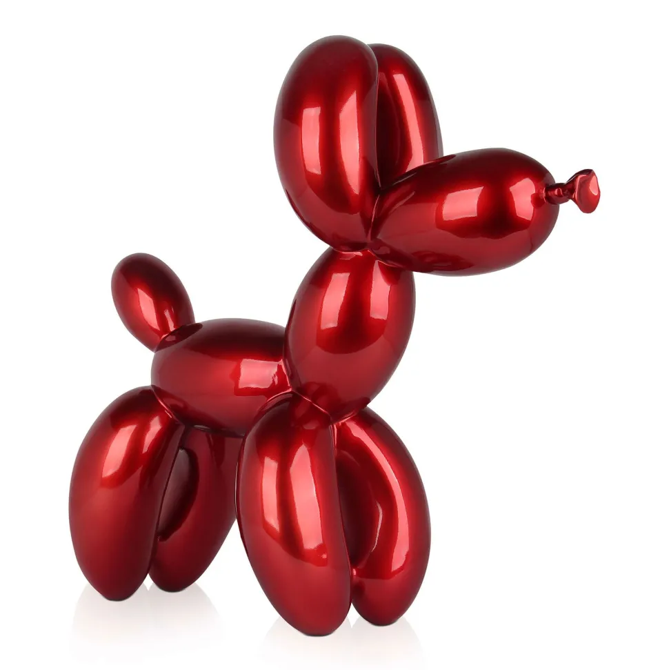 Balloon Dog 62cm Red Resin Indoor Sculpture