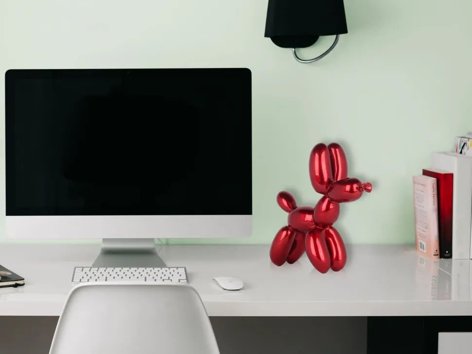 Balloon Dog 27cm Red Resin Indoor Sculpture
