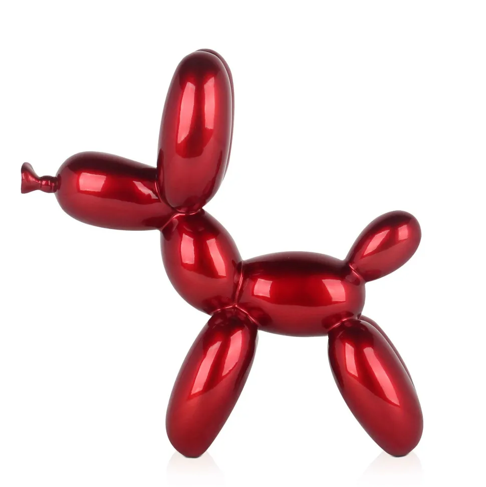 Balloon Dog 27cm Red Resin Indoor Sculpture