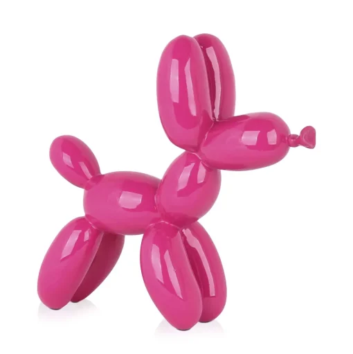 Balloon Dog 27cm Rosa Pink Resin Indoor Sculpture