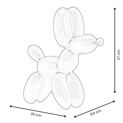 Balloon Dog 27cm Rosa Pink Resin Indoor Sculpture