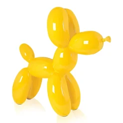 Balloon Dog 46cm Yellow Resin Indoor Sculpture