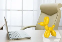 Balloon Dog 27cm Yellow Resin Indoor Sculpture