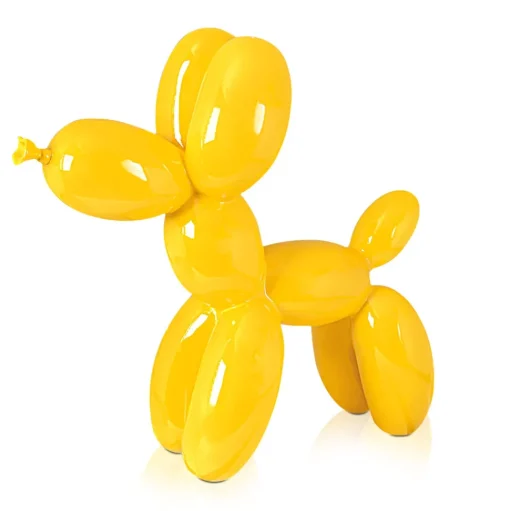 Balloon Dog 46cm Yellow Resin Indoor Sculpture