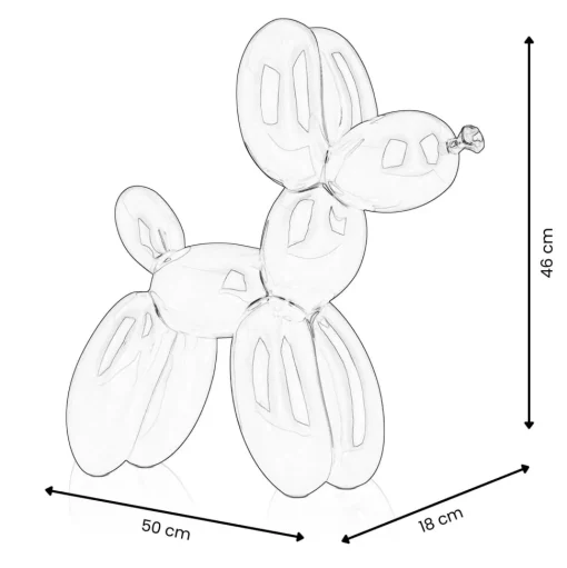 Balloon Dog 46cm Yellow Resin Indoor Sculpture