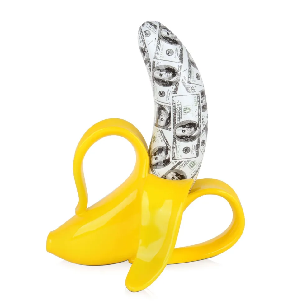 Banana Burst 35cm Yellow Resin Indoor Sculpture