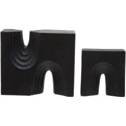 Block Symphony 18cm Black Resin Indoor Sculptures
