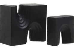 Block Symphony 18cm Black Resin Indoor Sculptures