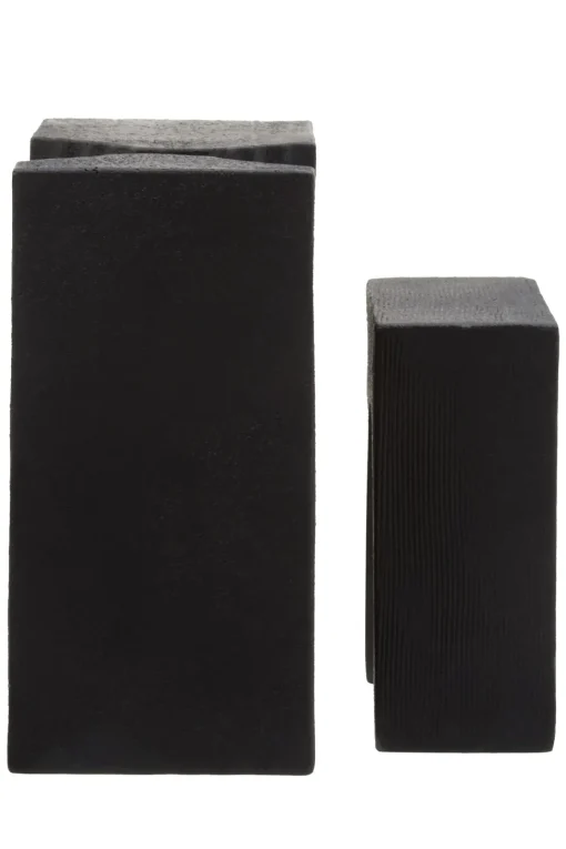 Block Symphony 18cm Black Resin Indoor Sculptures