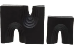 Block Symphony 18cm Black Resin Indoor Sculptures