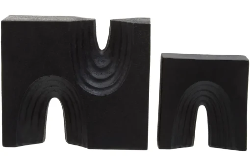 Block Symphony 18cm Black Resin Indoor Sculptures