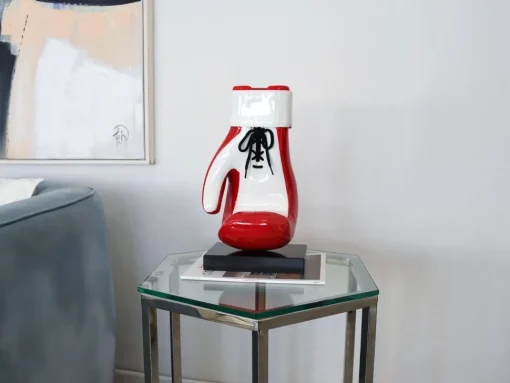Boxing Hero 37cm Red Resin Indoor Sculpture