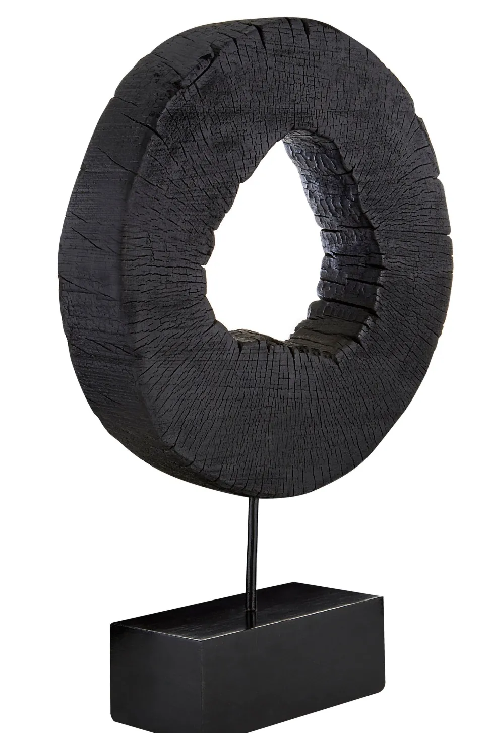 Carbon Halo 53cm Black Wood Indoor Sculpture