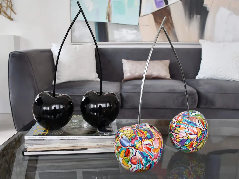 Cherry Fusion 43cm Black Resin Indoor Sculpture