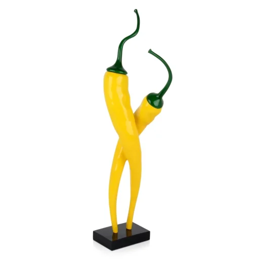 Chilli Fusion 59cm Yellow Resin Indoor Sculpture