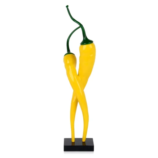 Chilli Fusion 59cm Yellow Resin Indoor Sculpture