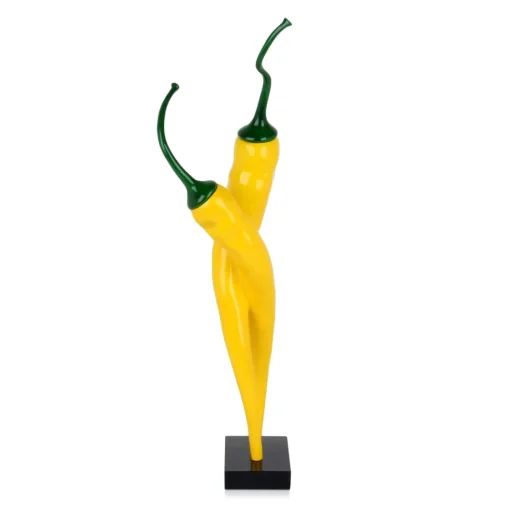 Chilli Fusion 59cm Yellow Resin Indoor Sculpture