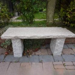 Classic Natural Granite Pink Stone Garden Bench