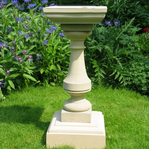 Classic Square 73cm Stone Sundial Pedestal