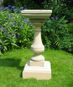Classic Square 73cm Stone Sundial Pedestal