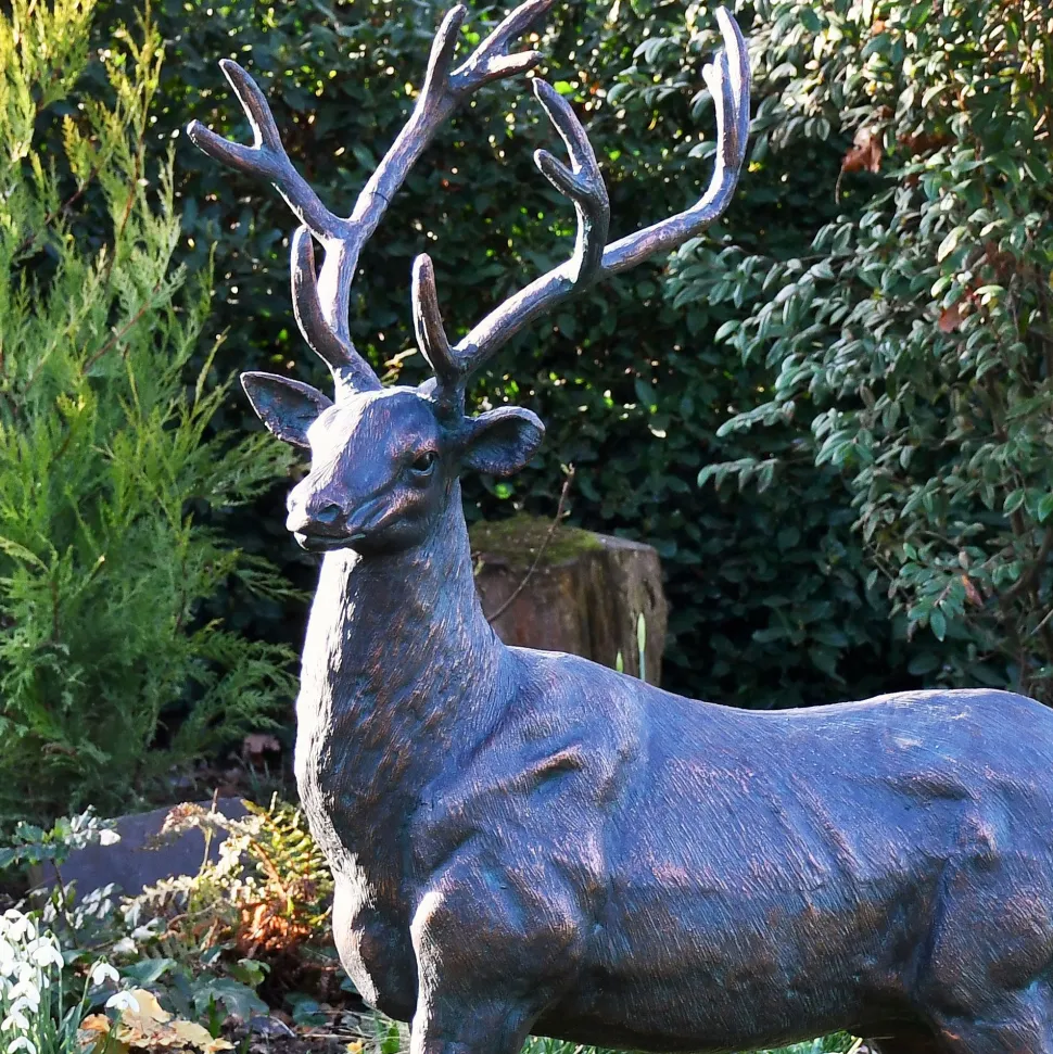 Classic Stag 143cm Bronze Metal Garden Statue