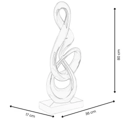 Cosmic Flow 80cm Red Resin Indoor Sculpture