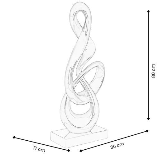 Cosmic Flow 80cm Red Resin Indoor Sculpture