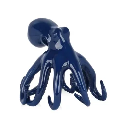Cosmic Octopus 31cm Blue Resin Indoor Sculpture