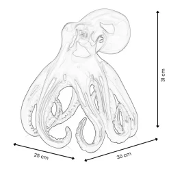 Cosmic Octopus 31cm Blue Resin Indoor Sculpture