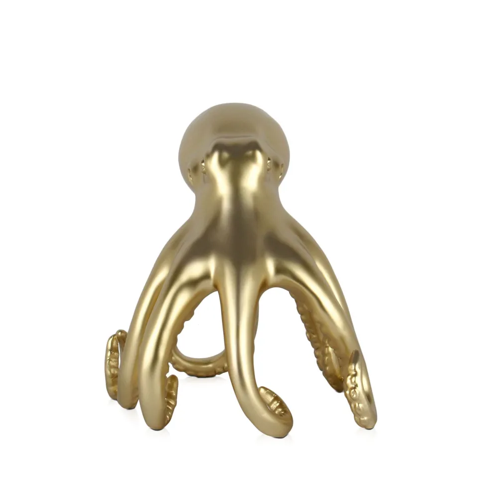 Cosmic Octopus 22cm Gold Resin Indoor Sculpture