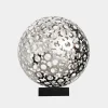 Cosmic Sphere 48cm Silver Metal Indoor Sculpture