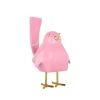 Cubic Bird 18cm Pink Resin Indoor Sculpture