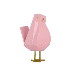 Cubic Bird 18cm Rosa Pink Resin Indoor Sculpture
