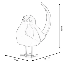 Cubic Bird 30cm Violet Resin Indoor Sculpture