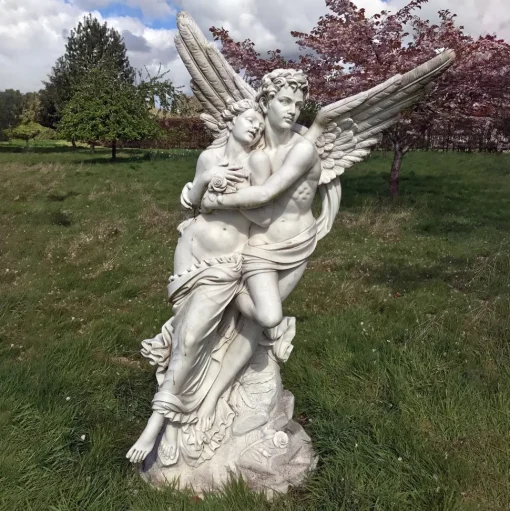 Cupid & Psyche 197cm Marble Garden Statue