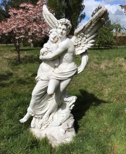 Cupid & Psyche 197cm Marble Garden Statue