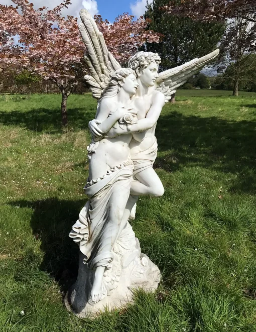 Cupid & Psyche 197cm Marble Garden Statue