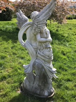 Cupid & Psyche 197cm Marble Garden Statue