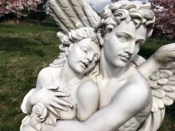 Cupid & Psyche 197cm Marble Garden Statue
