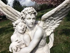 Cupid & Psyche 197cm Marble Garden Statue