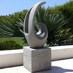 Curvation Modern Art Stone Statue - Large Garden Sculpture