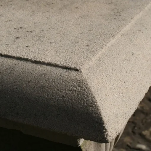 Curved Plain Double Stone Garden Bench