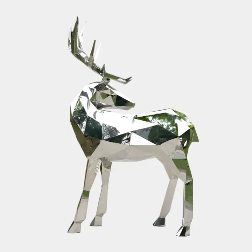 Deer 158cm Geometric Metal Garden Sculpture