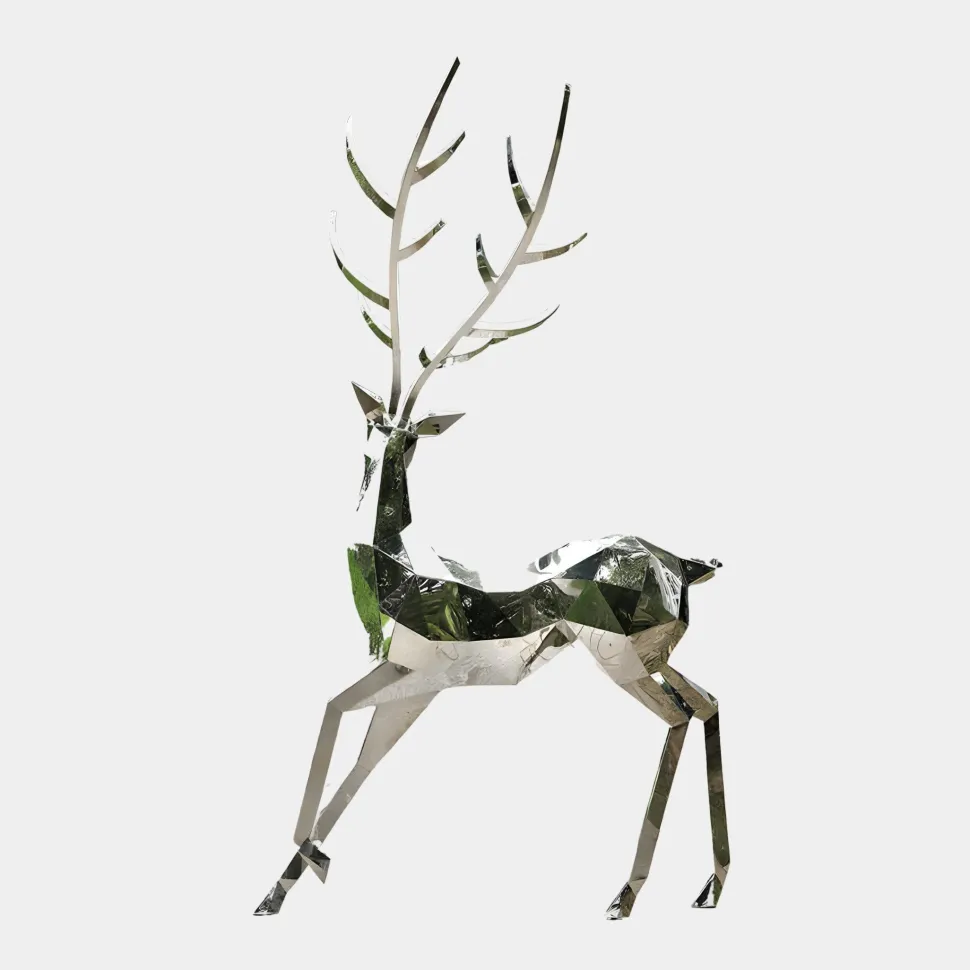 Deer 258cm Geometric Metal Garden Sculpture
