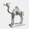 Desert Camel 160cm White Marble Garden Statue v1