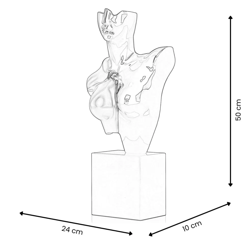 Divided Diva 50cm White Resin Indoor Sculpture