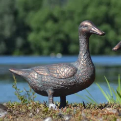 Ducks Aged Bronze Garden Ornaments